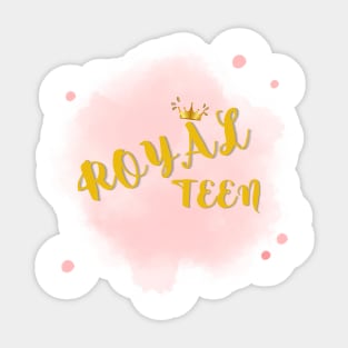 Royal Teen Rose Gold Sticker